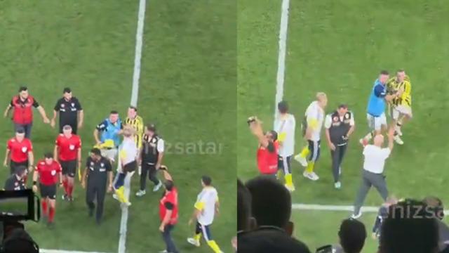 Derbi sonrası saha karıştı! Kerem Aktürkoğlu hakem Halil Umut Meler’in üzerine yürüdü